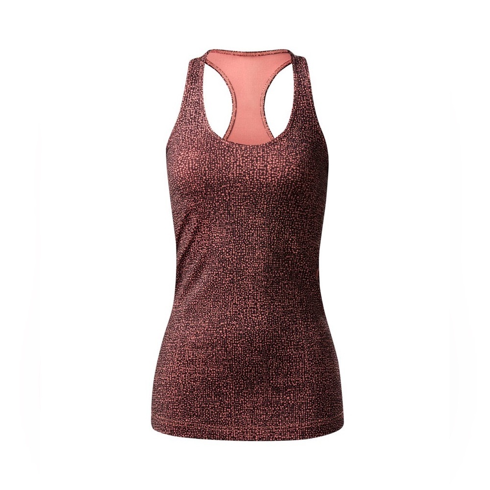 LULULEMON Cool Racerback Bubbles Sunny Coral Deep Coal